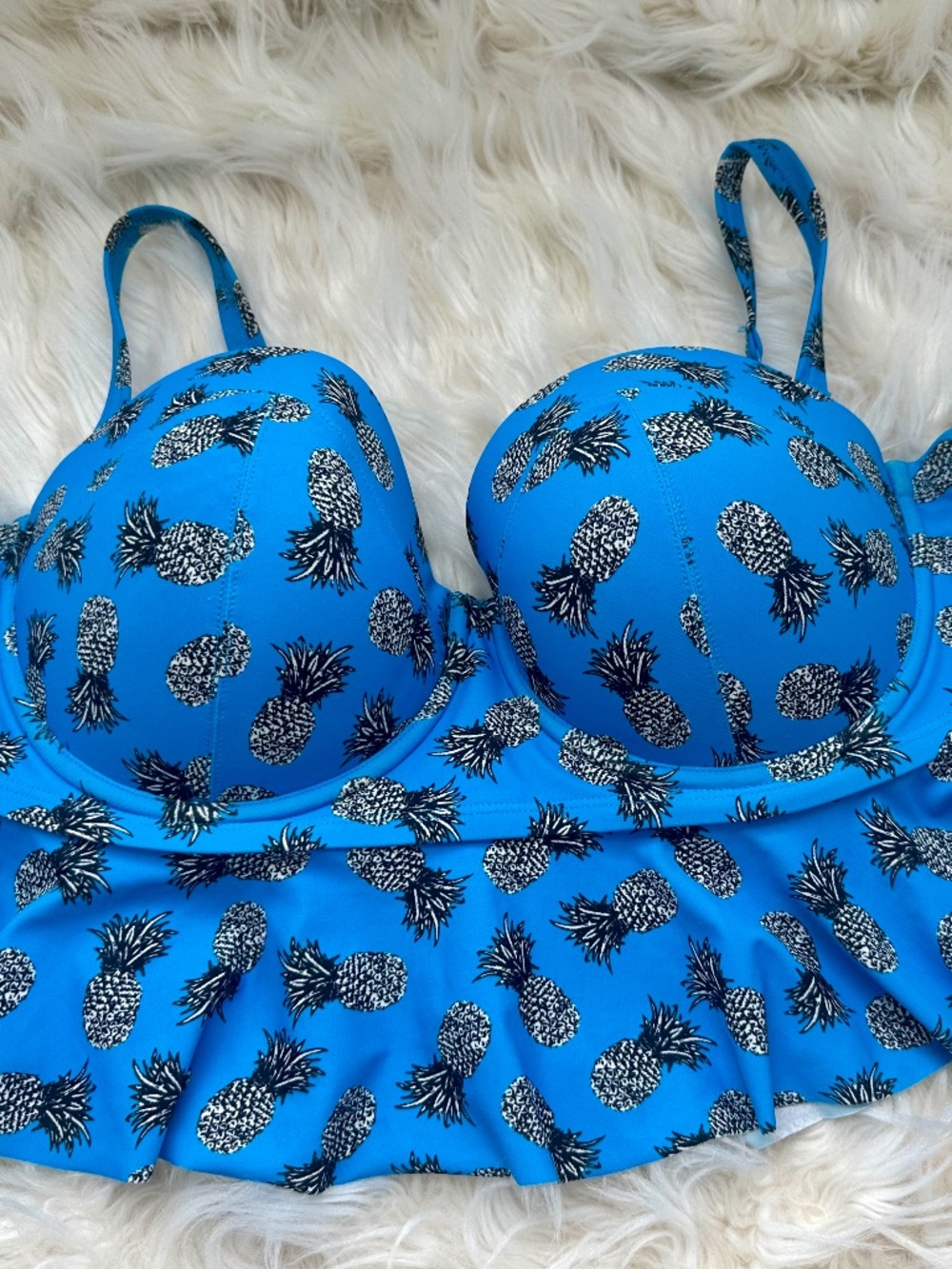 Torrid Retro Pineapple Tankini Swim Top Size 3